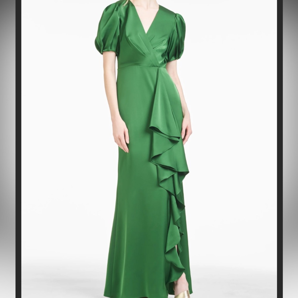 Sachin and Babi Emerald Green Mila Gown